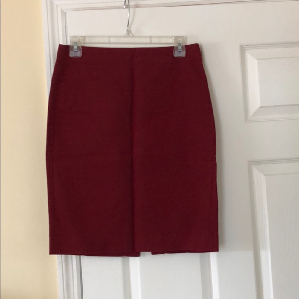Maroon No. 2 Pencil style J. Crew skirt